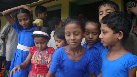 Children attend school in Bangladesh.