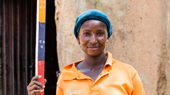 A community worker from Sightsavers' NTDs campaign.