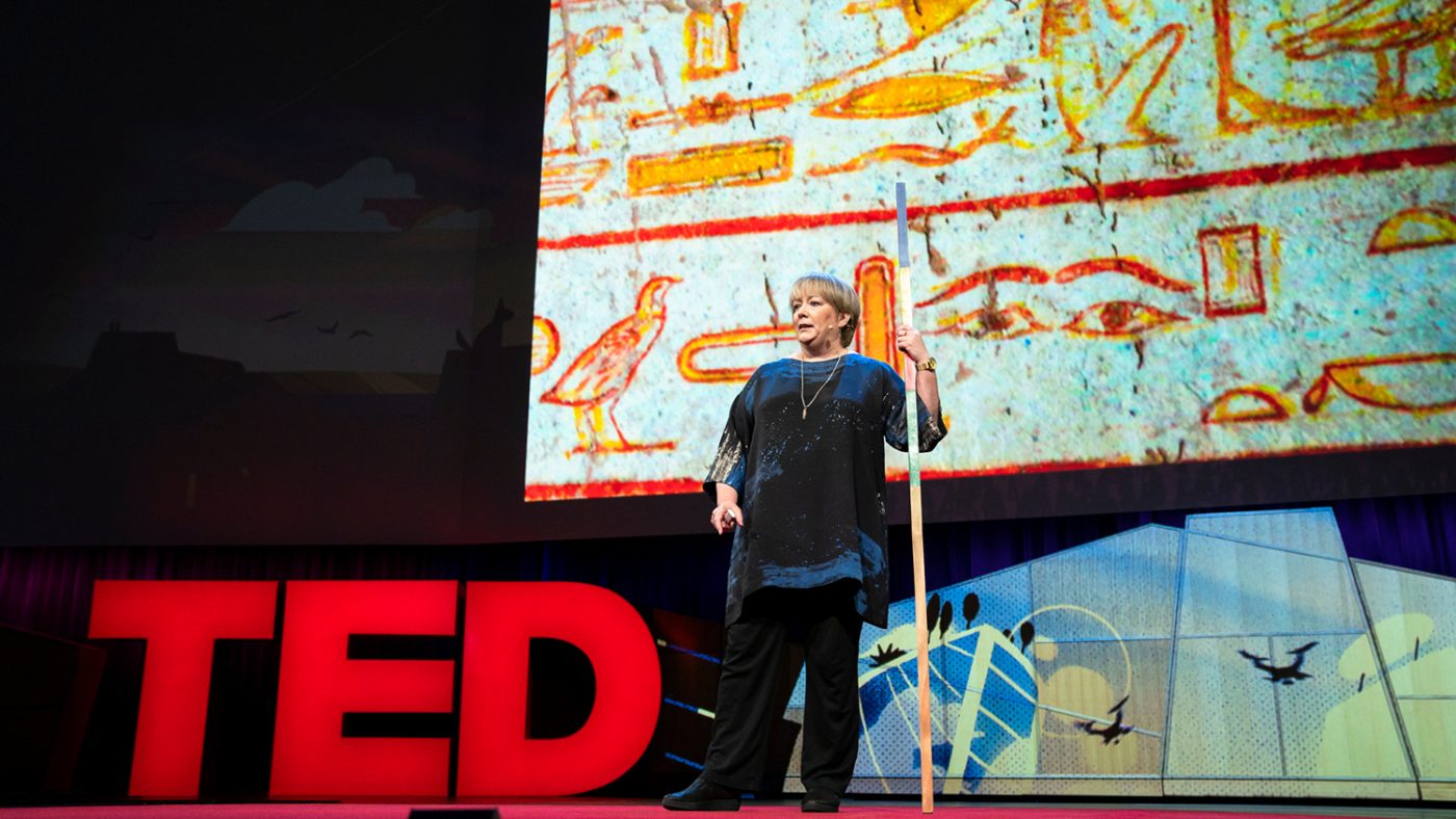 Caroline Harper speaks at TED2018.