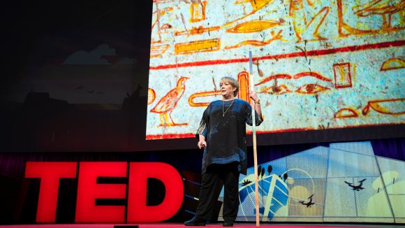 Caroline Harper speaks at TED2018.