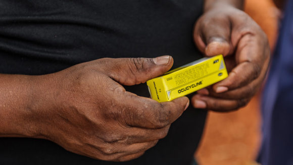 Medical supplies, ointment to treat trachoma.