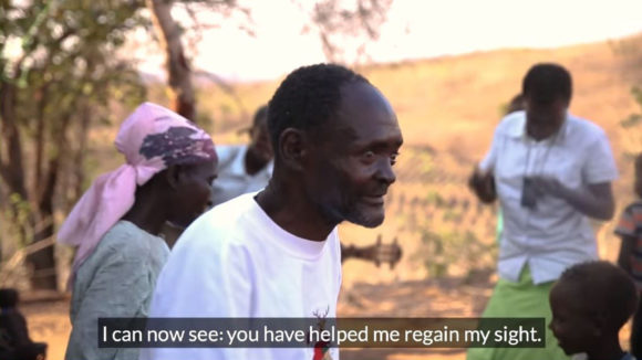 Example of a video with a single-line caption.