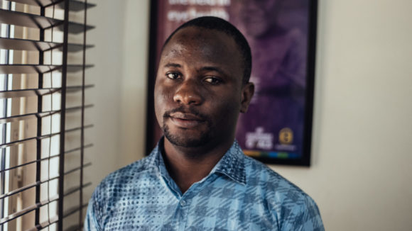 A photograph Rasak Adekoya taken in a Sightsavers office