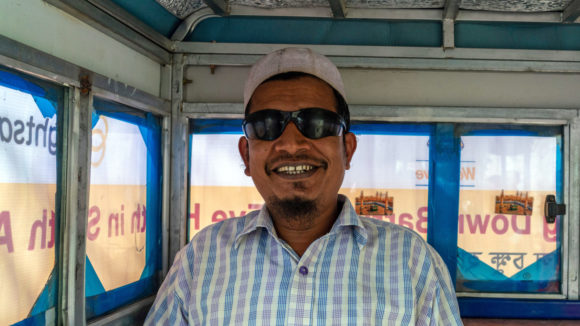 A man smiling.