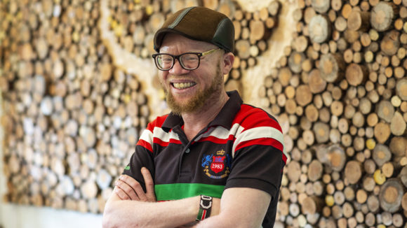 A man smiling.