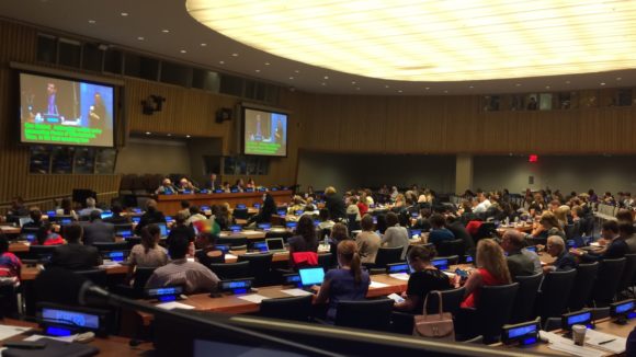 The main debating chamber at the United Nations.