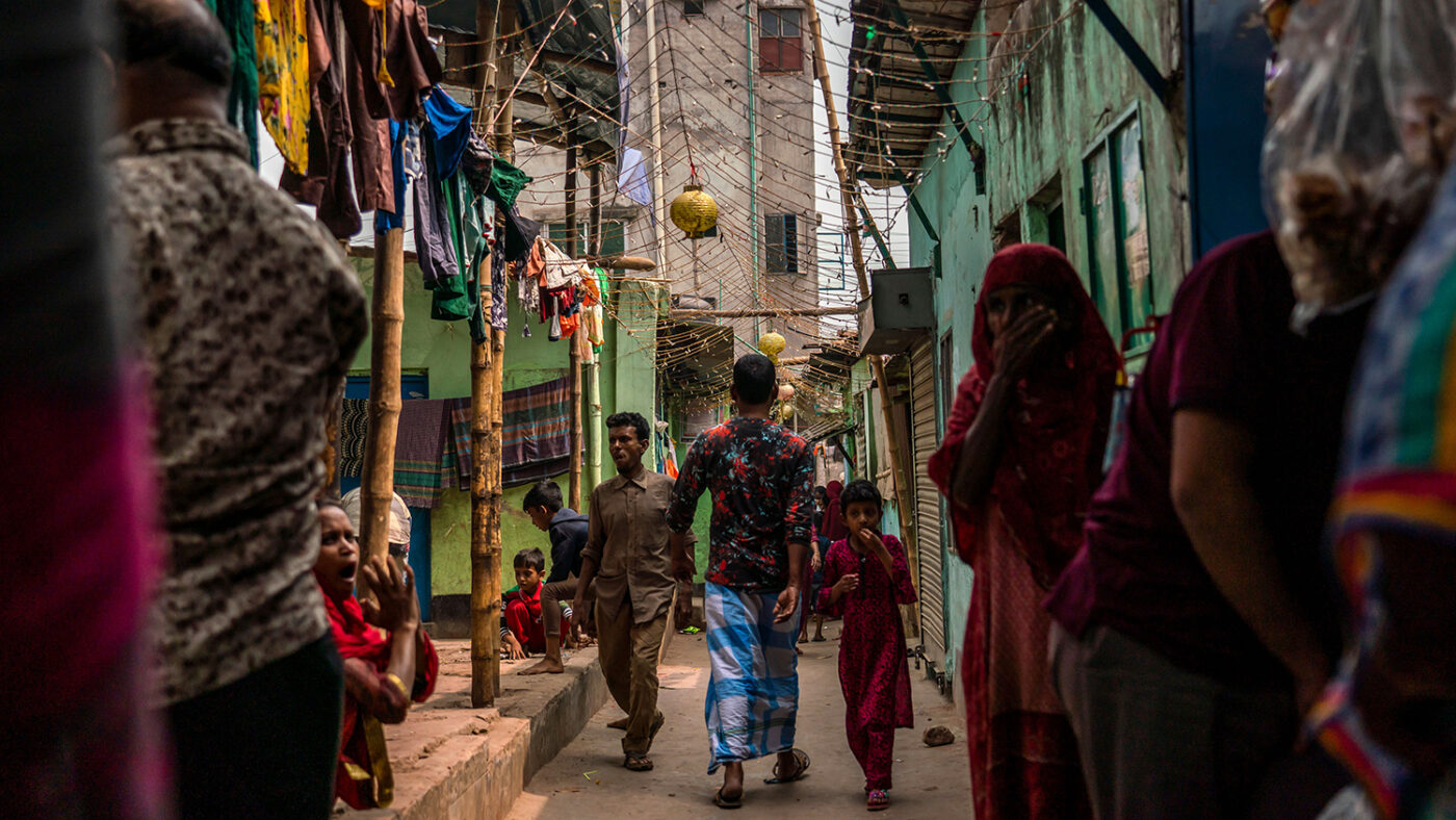 An informal urban settlement.