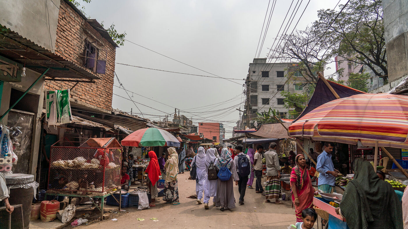 An informal urban settlement.