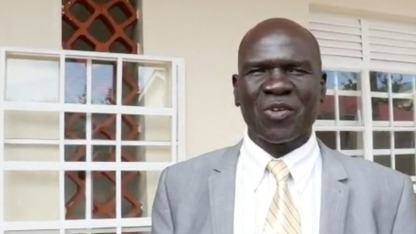 A screen shot of a man giving a video message on World Sight Day.