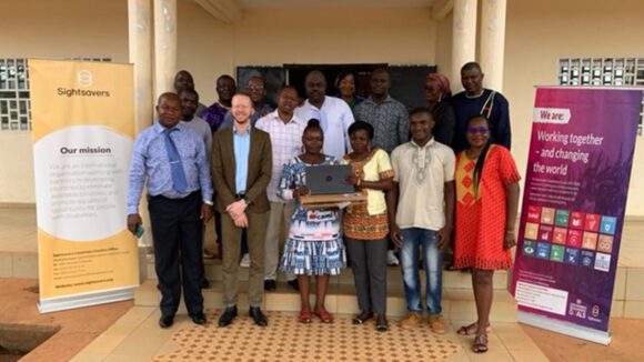 A group of people who attended an inclusive data training workshop in Cameroon.