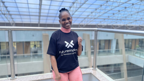 Josephine, who has a physical disability that affects her hands.